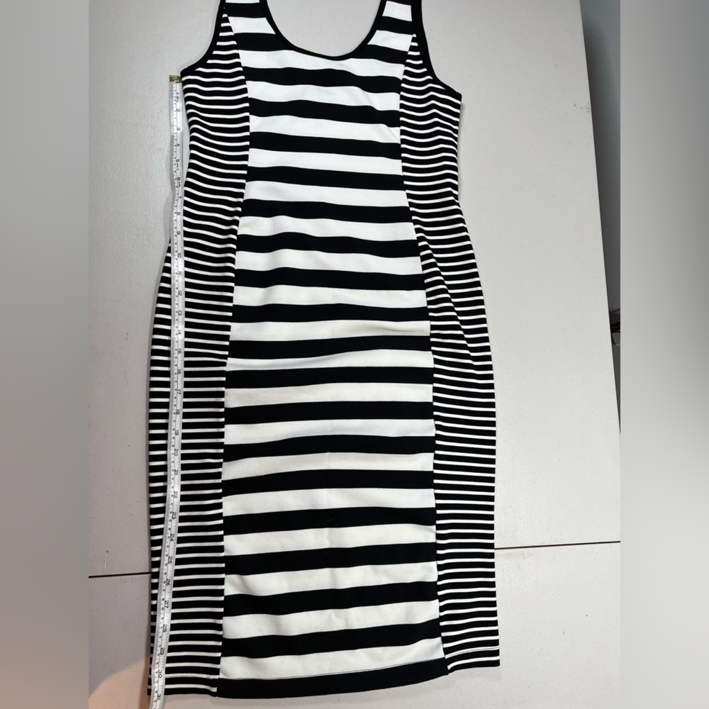 Sanctuary Black and White Striped Midi Dress - Picture 10 of 11